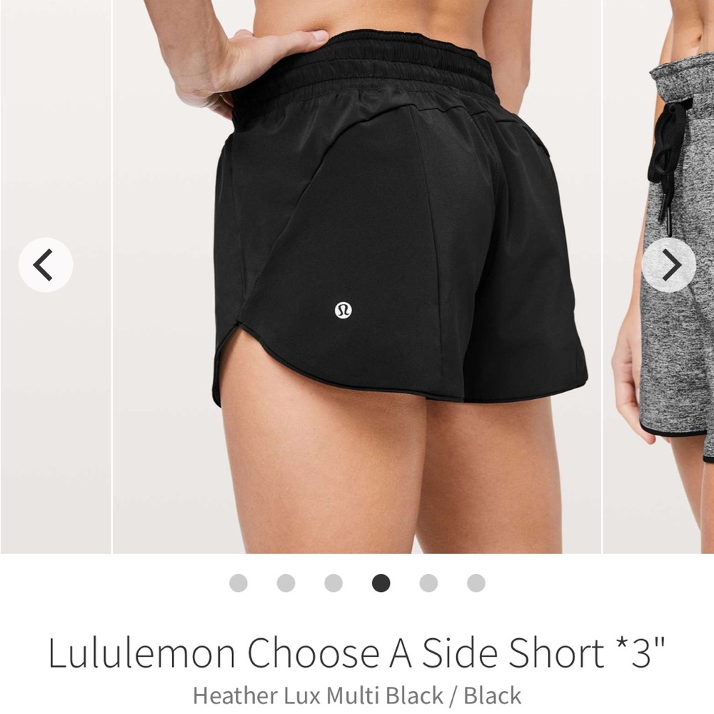 Lululemon reversible black shorts